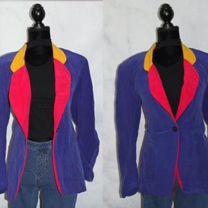 Ann Taylor Studio Silk Multi Color Blazer (2)